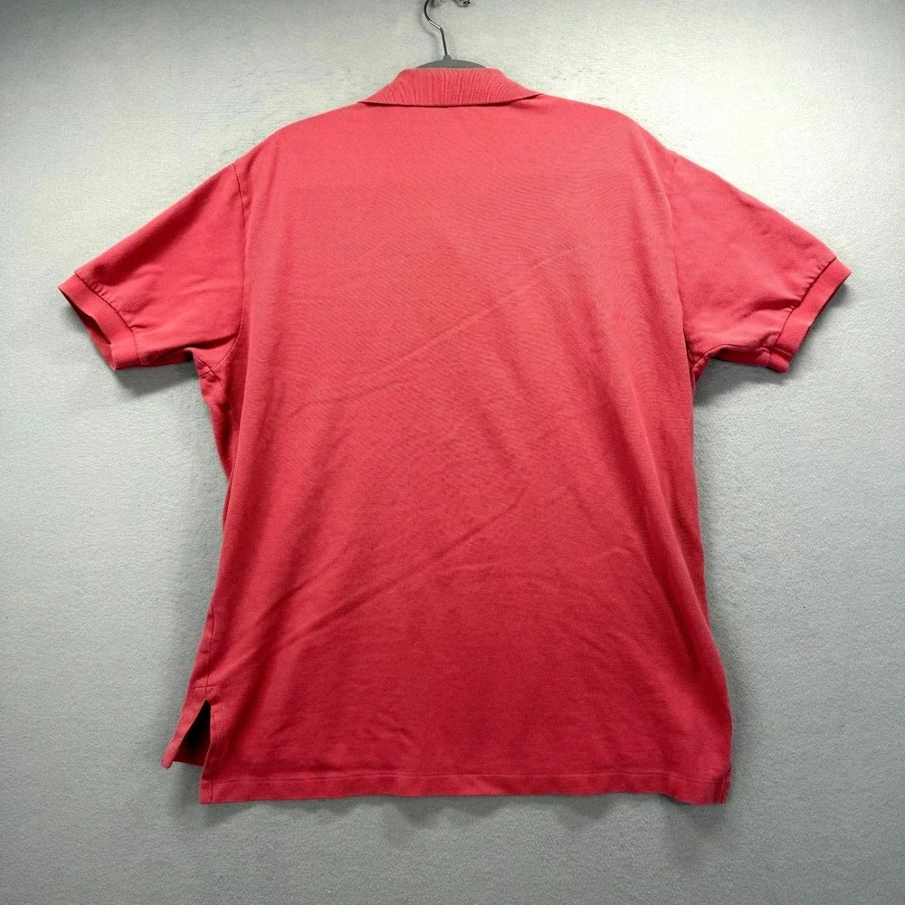 Ralph Lauren‎ Polo Shirt Mens XL Salmon Blue Pony Golf Preppy Country Club Y2K
